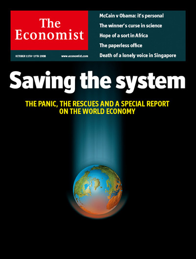 economist cover saving the system world free falling cover october 10th 2008