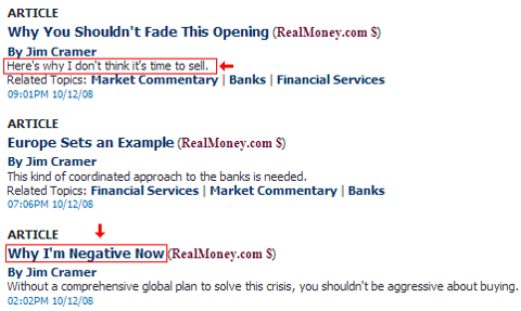 cramer contradicts his own advice