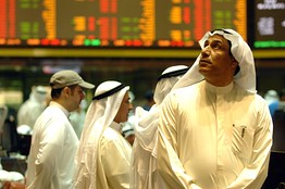 Traders look on the market