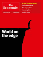 economist cover world on edge Oct 2008