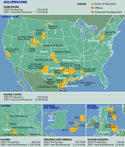 EOG E&P Map