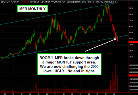 Merrill Lynch breaks multi year and decade support levels