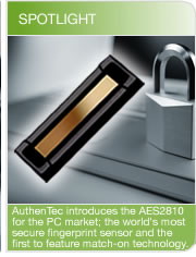 AuthenTec&rsquo;s AES 2810 Sensor