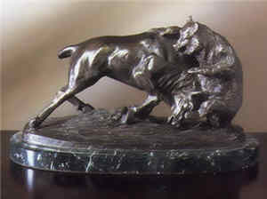 Stock Market Bull Mauling Bear