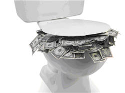 Money Down The Toilet
