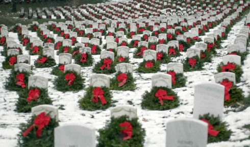 Wreaths at Arlington Cemetery