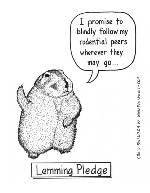 Lemming Pledge from perspicuity.com