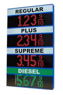Gasoline Price Sign - Source: scoreboards.net