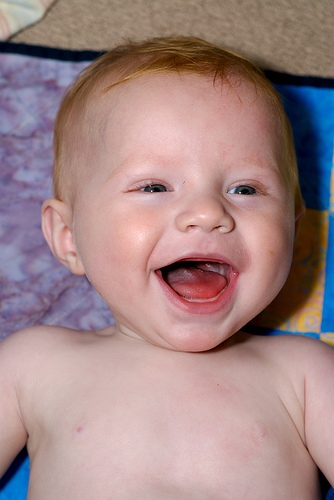 the laughing baby