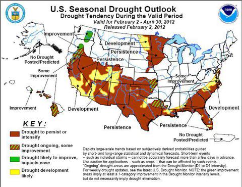 Seasonal Drought Outlook Feb - Apr 2012