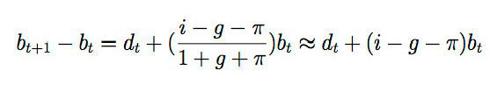 Law of Motion of Government Debt