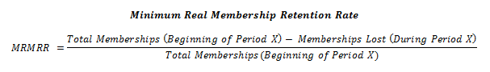 Minimum Real Membership Retention Rate