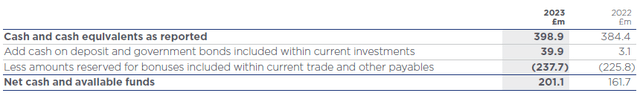 Net Cash Calculation