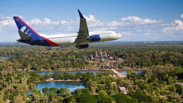 Artist rendering of Boeing 737 Max with Air Cambodia livery