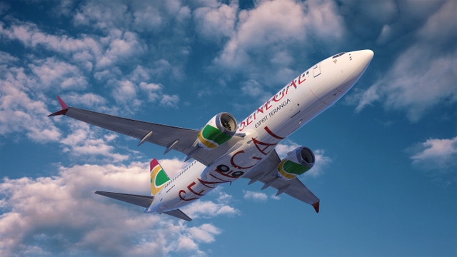 Artist rendering of Air Senegal plane made by Boeing