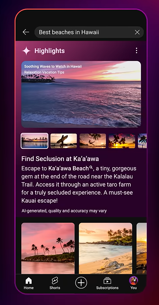AI carousel and description
