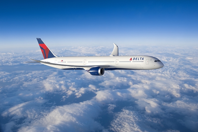 Artist rendering of Boeing 787-10 with Delta Air Lines livery