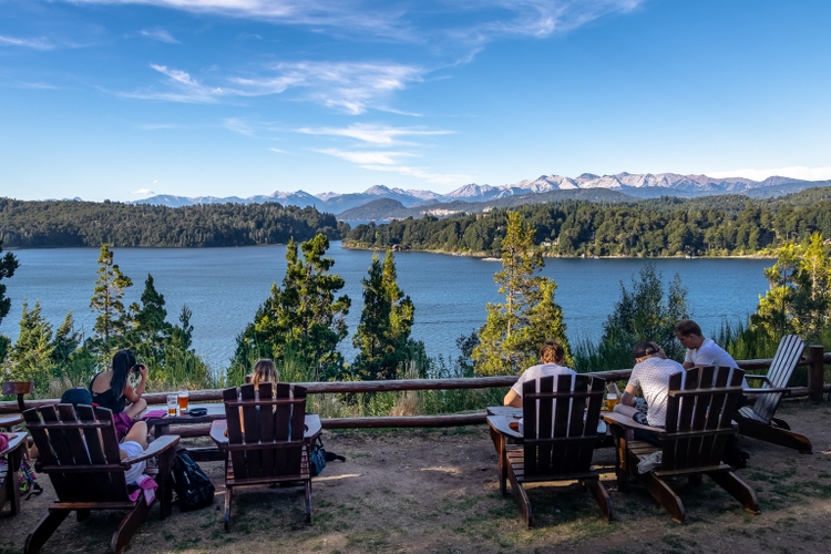 Patagonien-Brauerei und Moreno See Blick Circuito Chico - Bariloche, Patagonien, Argentinien