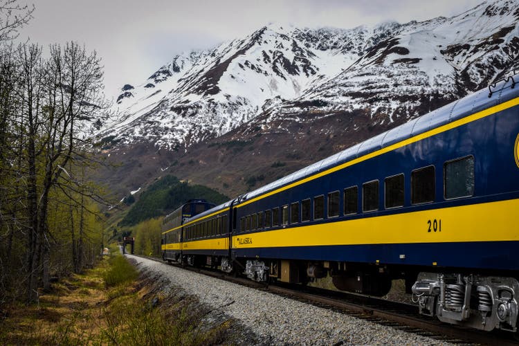 Train in motion
