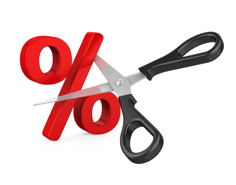 Percent Sign Cut and Scissors Isolated