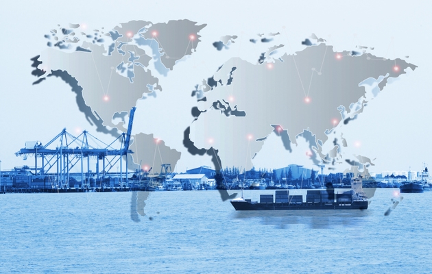 Transportation, import-export and logistics concep