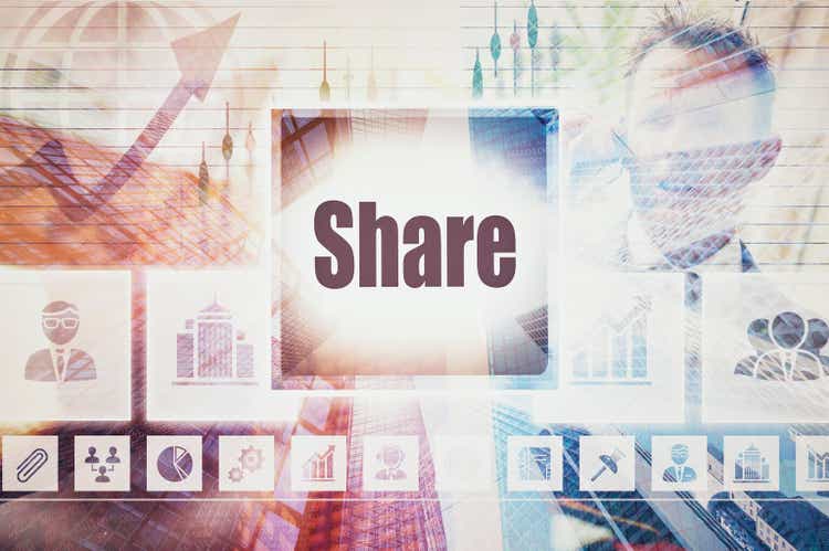A Share business concept montage.