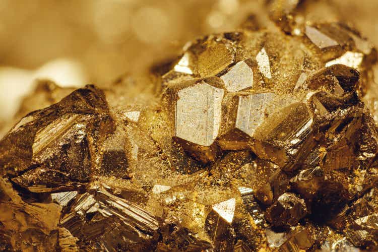 Detailed Close-Up Of The Mineral Iron Pyrite Also Known As Fool"s Gold