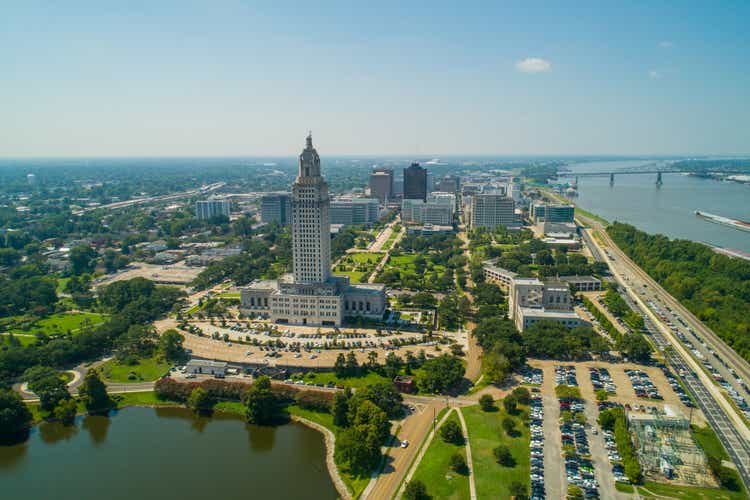 Aerial photo Downtown Baton Rouge Louisiana USA