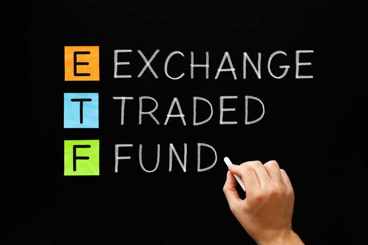 ETF - Stock exchange fund concept