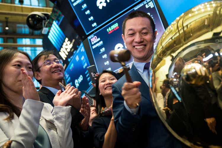 Chinese Electric Car Maker NIO Inc. Opens Trading On NYSE On Day Of Company"s IPO