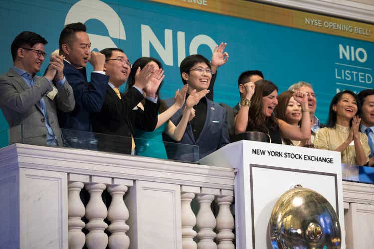 Chinese Electric Car Maker NIO Inc. Opens Trading On NYSE On Day Of Company"s IPO