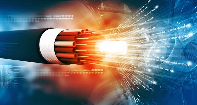 Optical fiber cable with binary cods