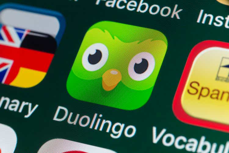 Duolingo, Vocabulary, Dictionary and other Apps on iPhone screen