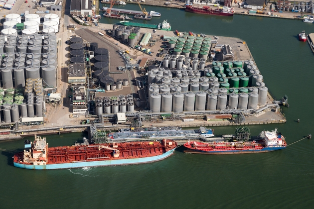 Aerial port view