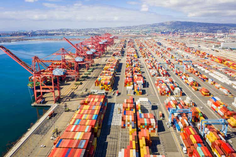 Aerial Port of Long Beach Container Yard