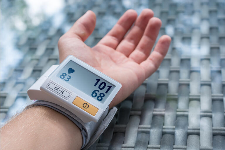 Blood pressure monitor indicates low blood pressure