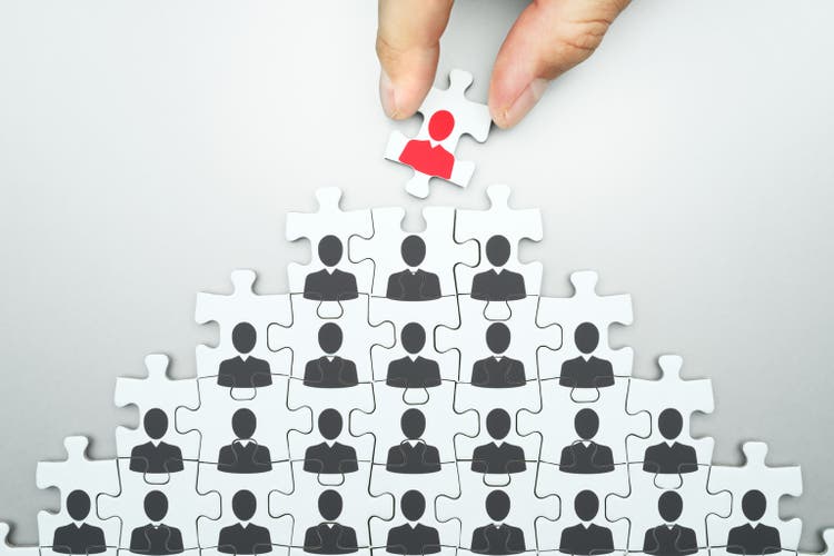 Selecting leader of business organization. Human resource management. Head hunting.