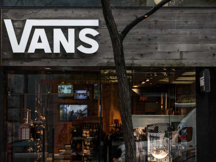 Vans logo on their main shop for Montreal, Quebec. Vans is an american footwear, shoes and apparel company specialized in skateboarding