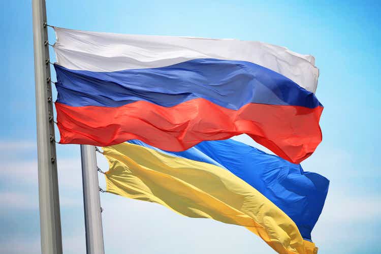 Flag of Russia and Ukraine