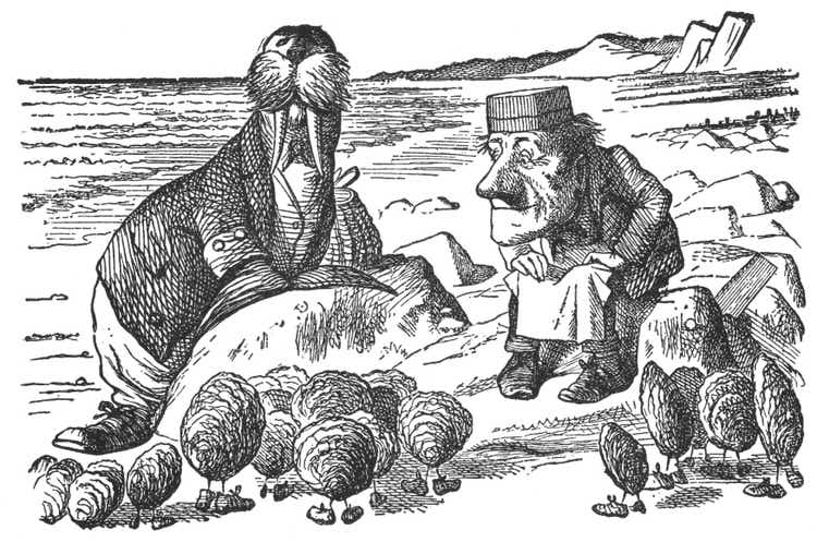 The Walrus and the Carpenter Talking to the Oysters in Through the Looking-Glass