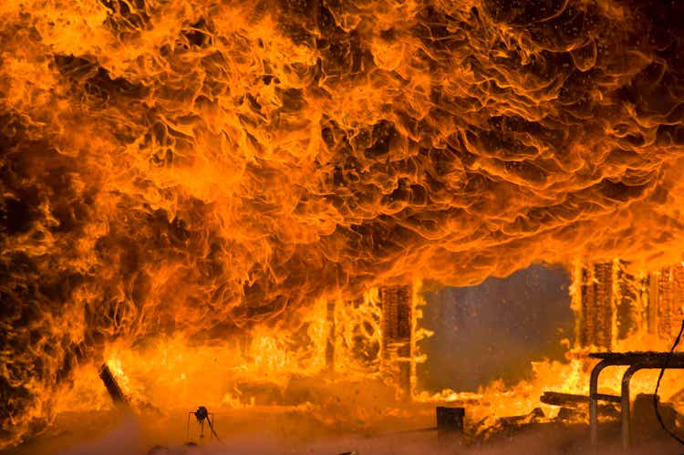 Fire and Intense Flames Burns Home to the Ground