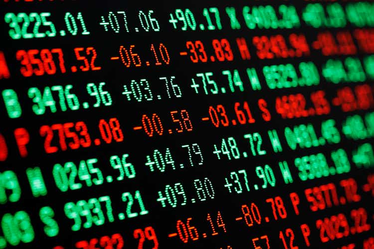 stock market screen numbers - finance + currency data