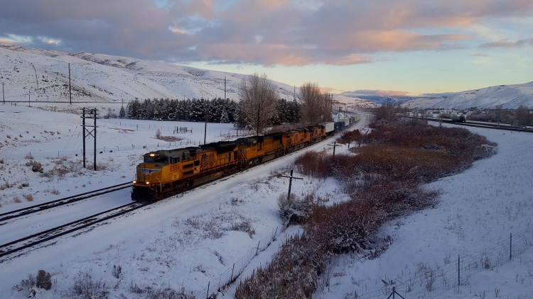 Train sunset