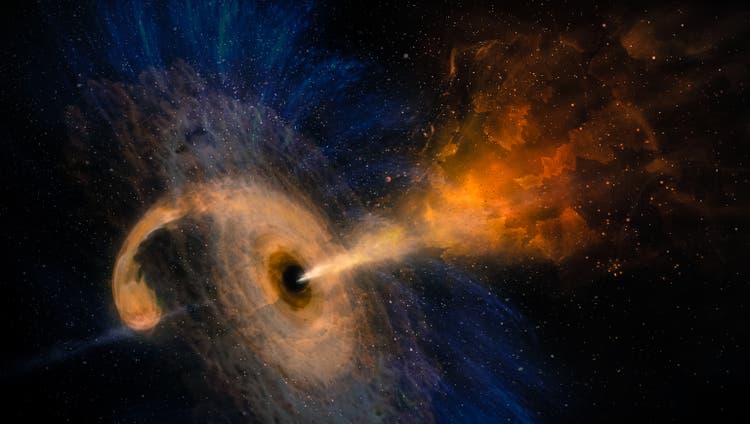 Declining Liquidity May Suck The Life Out Of Year-End Rally - Seeking Alpha 1 Abstract space wallpaper. Black hole with nebula over colorful stars and cloud fields in outer space. Elements of this image furnished by NASA.