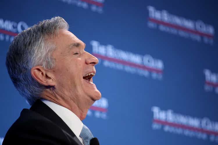 Fed Chair Jerome Powell Attends Discussion At Economic Club Of Washington DC