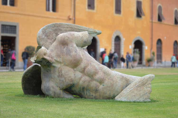 Sculpture of Fallen angel (Angelo caduto), Pisa, Italy