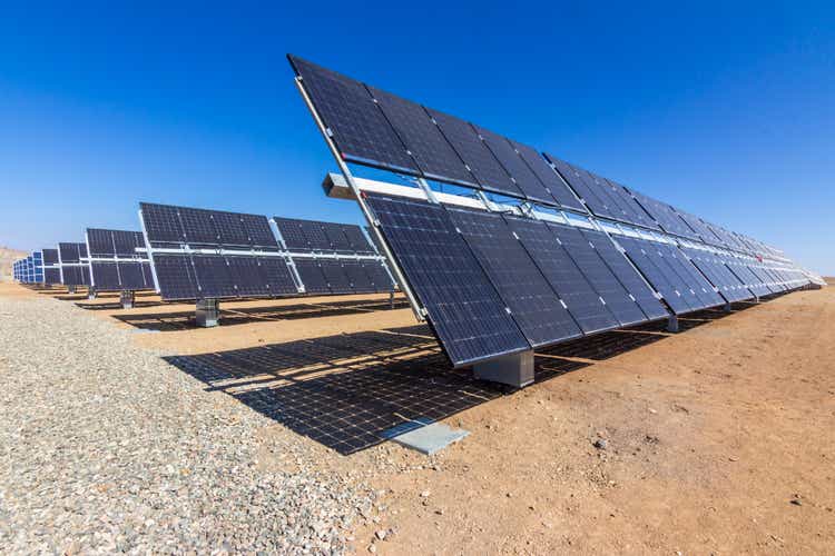 Solar Energy a clean technology to reduce CO2 emissions. The best place for Solar Energy is Atacama Desert at Chile. Bifacial modules located in hundred of rows in the desert at La Silla Observatory