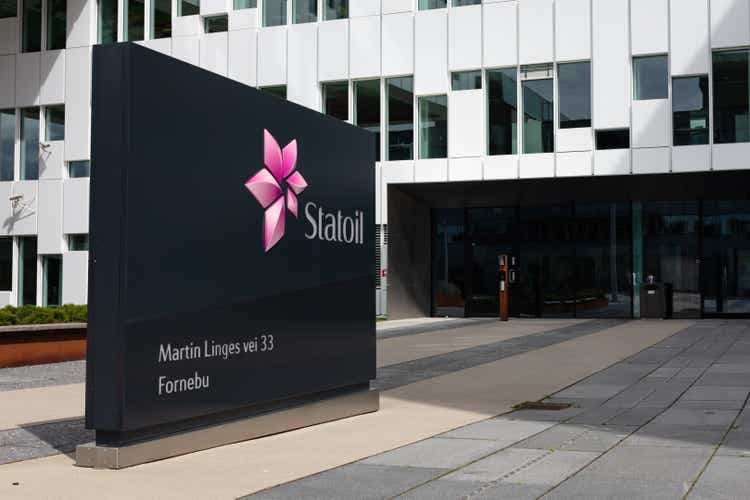 Main entrance to the StatOil Company Office in Norway.