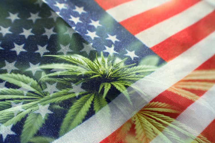 The World Of Cannabis Has An American Flag With A Marijuana Plant