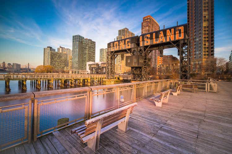 Iconic gantries of Gantry State Park and buildings